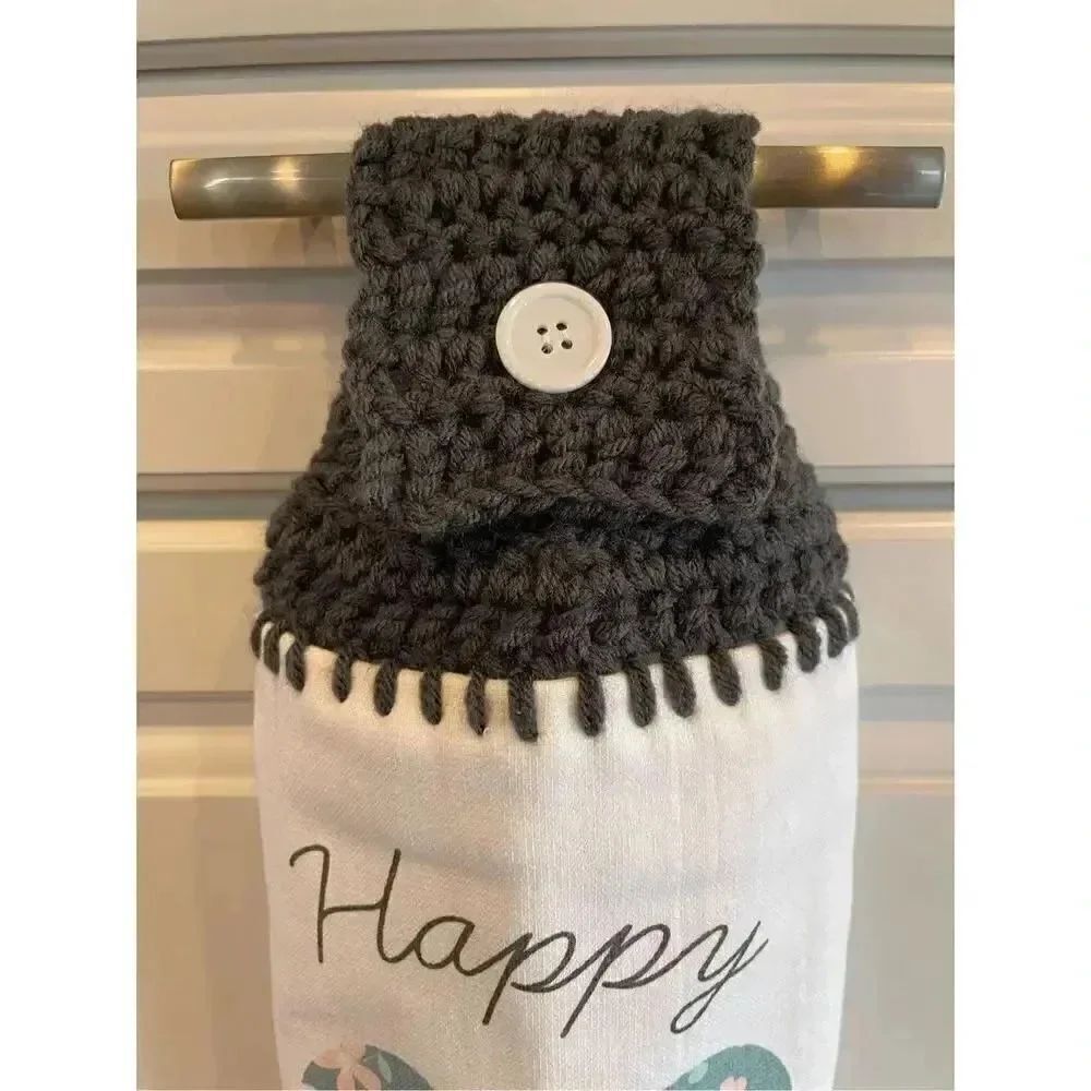 Crochet Top Kitchen Towel- Hello Spring Mickey Mouse - Picture 2 of 3